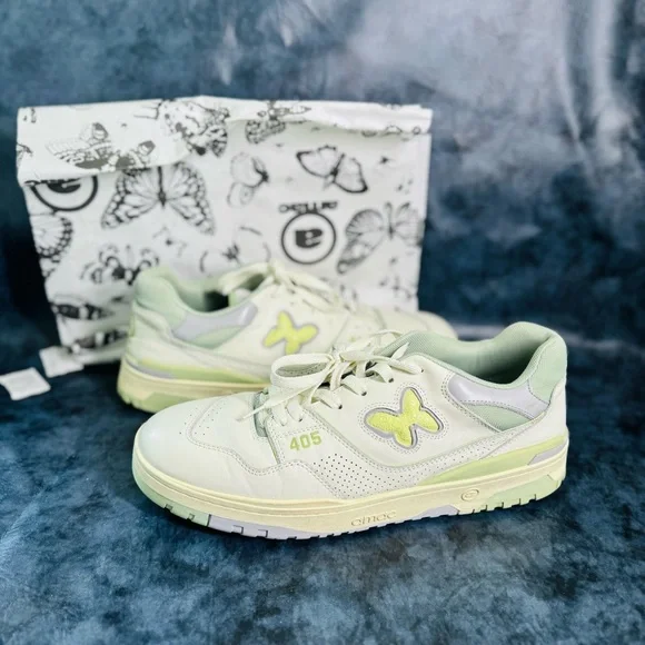 Amac Customs 405 NB 550 Low tops - Size 12 Sage Colorway
